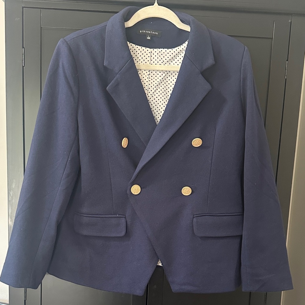 Gibson Navy Blazer with Gold Buttons